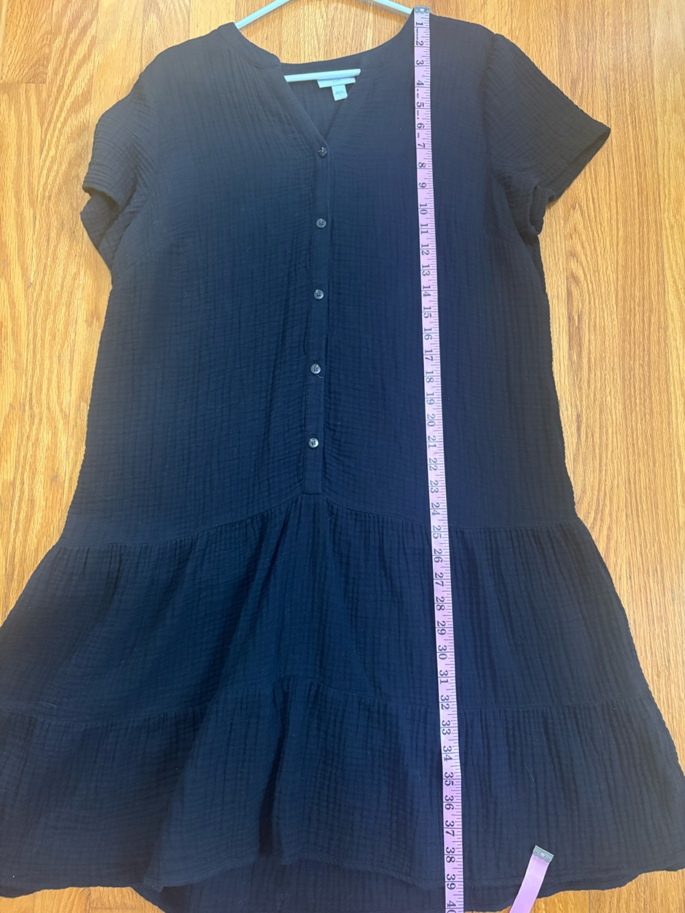J. Jill Cotton Gauze Drop Waist Dress L - Picture 4 of 6